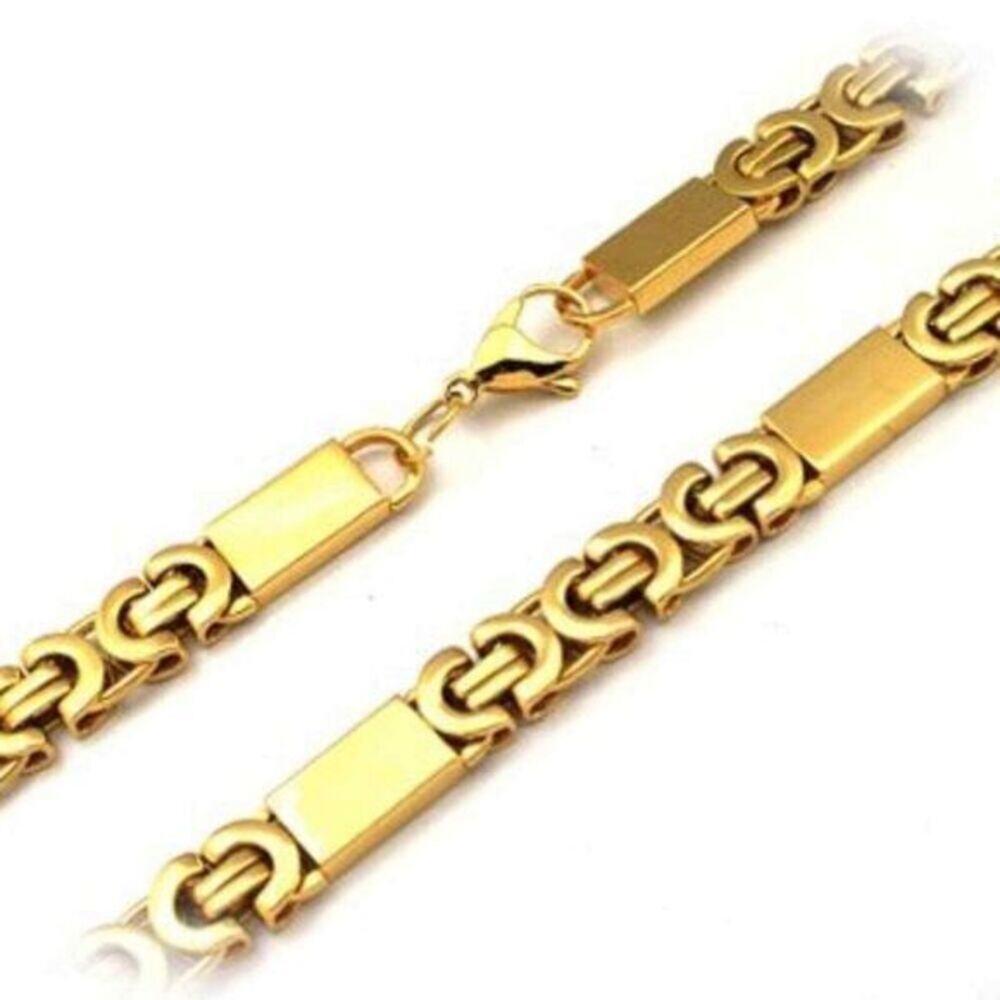316L stainless steel gold tone necklace 22 inches long